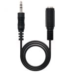 Nanocable Cable de Audio Jack 3.5 Macho/Hembra 3m Negro Nanocable Cable de Audio Jack 3.5 Macho/Hembra 3m Negro