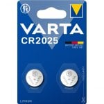 Varta LITHIUM Coin CR2025 (Batteria a bottone, 3V) Blister da 2