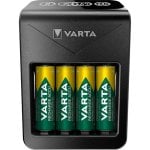 Varta LCD Plug charger+ AA & AAA ((Batterie ricaricabili NiMH incl. 4x AA 2100 mAh accu), nero