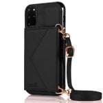 Coole schwarze Brieftaschen-Hängehülle für Samsung Galaxy S20 Plus