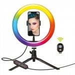 Muvit Soporte de Sobremesa para Smartphone con Anillo de Luz 10" Muvit Soporte de Sobremesa para Smartphone con Anillo de Luz 10"