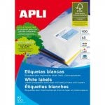 Apli 11352 Etichette Adesive A3 Bianco 100 Unità