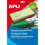 Apli 10967 Etichette Adesive 63,5x38,1mm 210 Unità Trasparenti