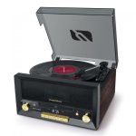 Tocadiscos Muse MT-112 W 20W Bluetooth USB Tracción Correa CD FM Madera