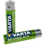 Varta Recharge Accu Power AAA 800 mAh Blister da 2 (Batteria NiMH Accu Precaricata, Micro, ricaricabile, pronta all'uso)