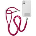 Cooles universelles Umhängeband in Fuchsia mit Karte für Smartphone