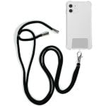 Cordino da appendere universale nero freddo con scheda per smartphone Cordino da appendere universale nero freddo con scheda per smartphone