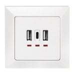 LogiLink PA0254 Base de Enchufe de Pared USB/USB-C Blanca LogiLink PA0254 Base de Enchufe de Pared USB/USB-C Blanca