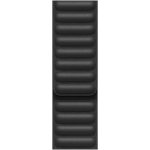 Apple Watch Armband aus schwarzem Leder mit Verbindungsstücken, 40 mm, Größe M/L Apple Watch Armband aus schwarzem Leder mit Verbindungsstücken, 40 mm, Größe M/L