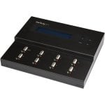 StarTech.com Docking Station per Unità Flash USB - Duplicatore/Eraser Standalone 1:7 per Chiavette USB consente la copia del sistema, dei file e dell'unità a 1,5 GB/min, cancellazione a 1 o 3 passaggi, Display LCD