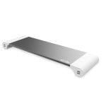 Support pour moniteur Celly Desk Hub + 4 ports USB blanc