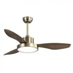Fabrilamp Hayate Ventilador de Teto com Luz e Comando 70W Couro