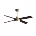 Fabrilamp Nevery Ventilador de Techo con Luz LED y Mando Aspas Reversibles 65W Roble/Cerezo