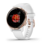 Garmin Venu 2S GPS WiFi 40mm AMOLED Weiß/Rose Gold S Wasserdicht 5ATM SpO2 Puls Schlaf