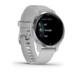 Garmin Venu 2S GPS WiFi NFC 40mm AMOLED Argent Bracelet Silicone Résistance 5ATM SpO2