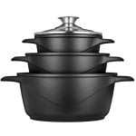 Smile MGK-18 Batería de Cocina 3 Ollas 16/20/24cm Smile MGK-18 Batería de Cocina 3 Ollas 16/20/24cm