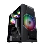 Abysm Gaming Danube Hron Nero ATX Custodia per PC in vetro temperato USB 3.0 Nero