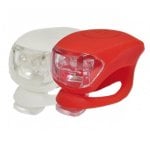 Lot de 2 éclairages de vélo LED TKX, blanc/rouge