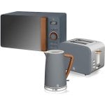 Swan Nordic Set Desayuno Microondas 20L + Hervidor de Agua + Tostadora 2 Rebanadas Gris Swan Nordic Set Desayuno Microondas 20L + Hervidor de Agua + Tostadora 2 Rebanadas Gris