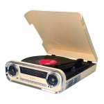 Tocadiscos Lauson 01TT17 10W Bluetooth Tracción Correa Vinyle AUX FM Beige Vintage