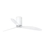 Faro Mini Tube Fan Ventilador de Techo con Mando 32W Blanco Mate/Transparente