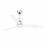 Faro Mini Eterfan Ventilateur de Plafond avec Commande 32,4W Transparent