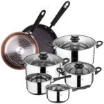 San Ignacio Toledo Batería de Cocina 8 Piezas + Set de 2 Sartenes Premium San Ignacio Toledo Batería de Cocina 8 Piezas + Set de 2 Sartenes Premium