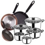 San Ignacio Toledo Batería de Cocina 8 Piezas + Set de 3 Sartenes Premium San Ignacio Toledo Batería de Cocina 8 Piezas + Set de 3 Sartenes Premium