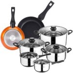 San Ignacio Toledo Batería de Cocina 8 Piezas + Bergner Set de 2 Sartenes San Ignacio Toledo Batería de Cocina 8 Piezas + Bergner Set de 2 Sartenes