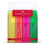 Faber Castell Textliner 46 Scatola da 4 pennarelli fluorescenti colori assortiti