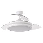 Ventoinha de Teto com Luz Fabrilamp Bayomo 59W 107cm 6 Velocidades Pás Retráteis Comando