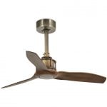 Faro Just Fan Deckenventilator mit Fernbedienung, 9 W, Gold/Holz