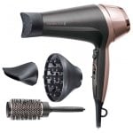 Ionen Föhn Remington Curl & Straight Confidence D5706 2200W 3 Temperaturstufen 2 Geschwindigkeiten Zubehör Schwarz Roségold