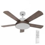 Universal Blue Levante 4048 Ventilador de Techo con Luz LED y Mando Aspas Reversibles 60W Blanco/Madera