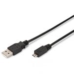 Ewent EC1018 cavo USB 0,5 m USB 2.0 Micro-USB A USB A Nero