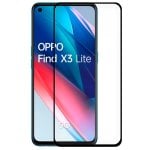 Fantastica protezione per schermo in vetro temperato nero completo 3D per Oppo Find X3 Lite