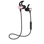 Cuffie stereo Bluetooth sportive magnetiche rosa fantastiche