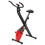 Cyclette magnetica pieghevole VidaXL con cardiofrequenzimetro Nero/Rosso