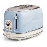 Vintage-Toaster Ariete 0155/05 2 Schlitze 810 W 6 Bräunungsstufen Hellblau