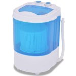 Lavadora de carga superior vidaXL 2,6 kg clase A portátil blanca y azul