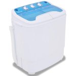 Lavadora de carga superior vidaXL 3,6 kg clase A doble tambor blanca y azul