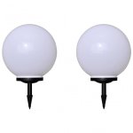 VidaXL Pack 2 Lámparas Solares LED Esféricas para Jardín 40cm