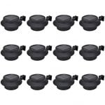 VidaXL Pack de 12 Spots Solaires LED pour Clôture de Jardin Noir