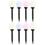 VidaXL Confezione da 8 Lampade Solari LED RGB Sferiche 15cm per Esterno 15cm