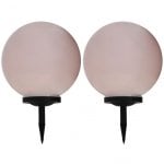 VidaXL Pack de 2 Lampes Solaires LED RVB Sphériques pour Extérieur 40cm
