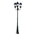 VidaXL Lampada da Giardino 3xE27 230 cm Verde Scuro/Nero