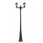 VidaXL Lampada da Giardino 2xE27 215 cm Verde Scuro/Nero