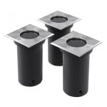 VidaXL Pack de 3 Spots de Sol Carrés pour Jardin GU10