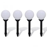 VidaXL Lampes d'allée de jardin 4 pcs LED 15 cm avec piquet