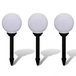 VidaXL Lampes d'allée de jardin 3 pcs LED 20 cm avec piquet